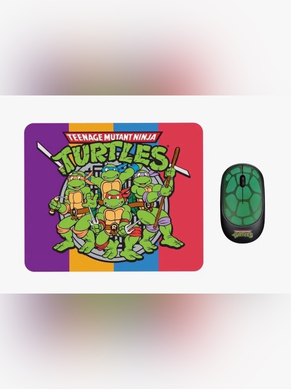 Teenage Mutant Ninja Turtles Wireless Mouse and Mousepad Bundle With Ergonomic D